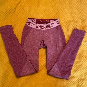 Gymshark Flex Leggings Red Grey Marl XS
